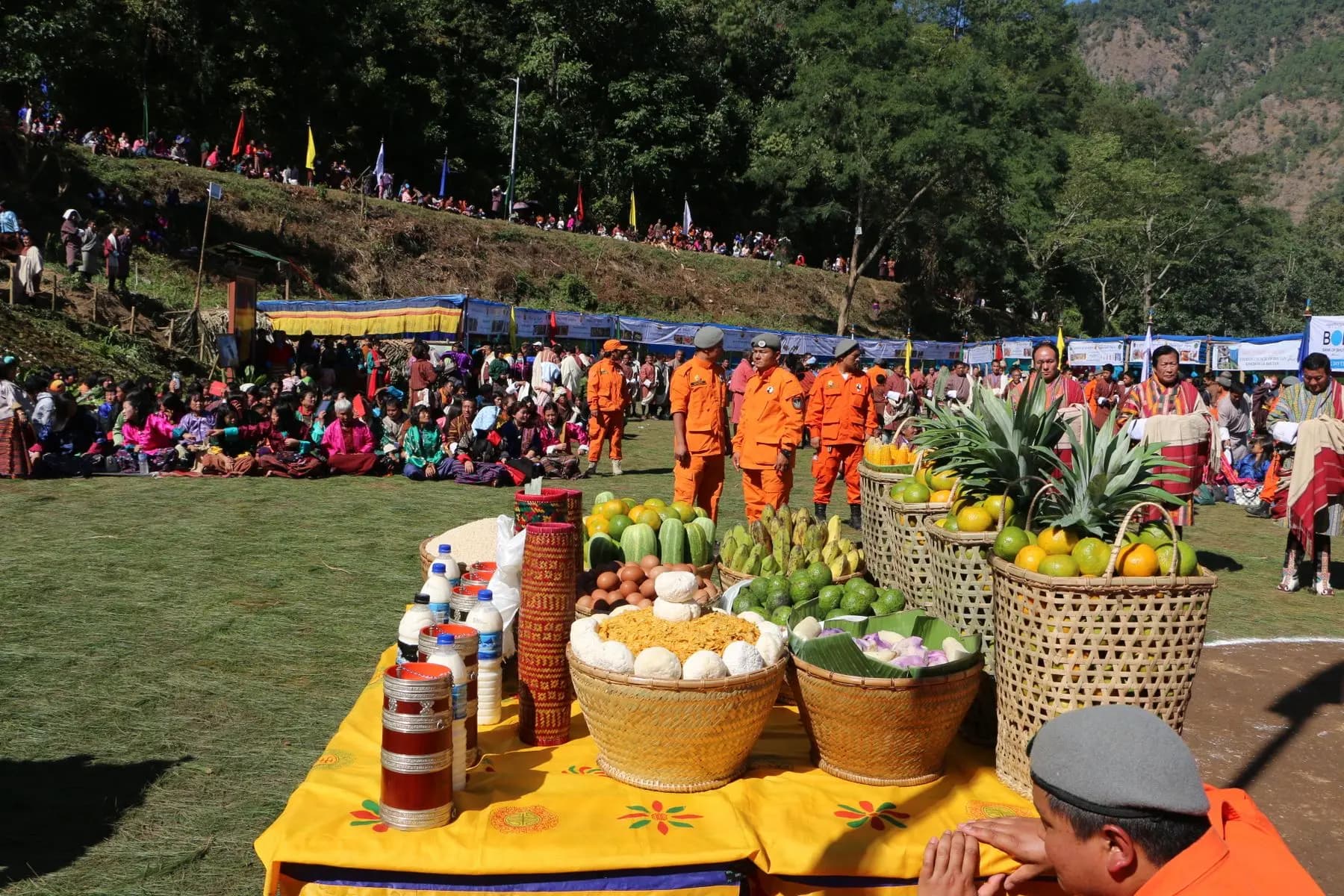 Monks at a private ceremony